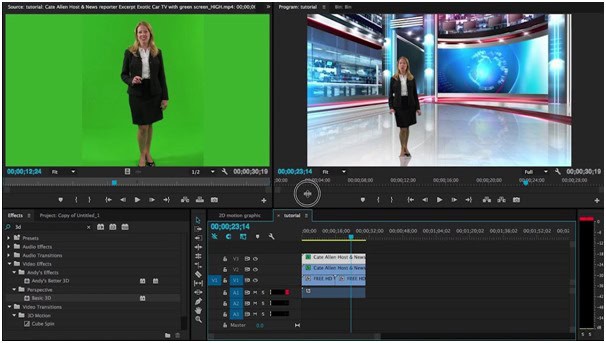 adobe premiere pro green screen video editor 