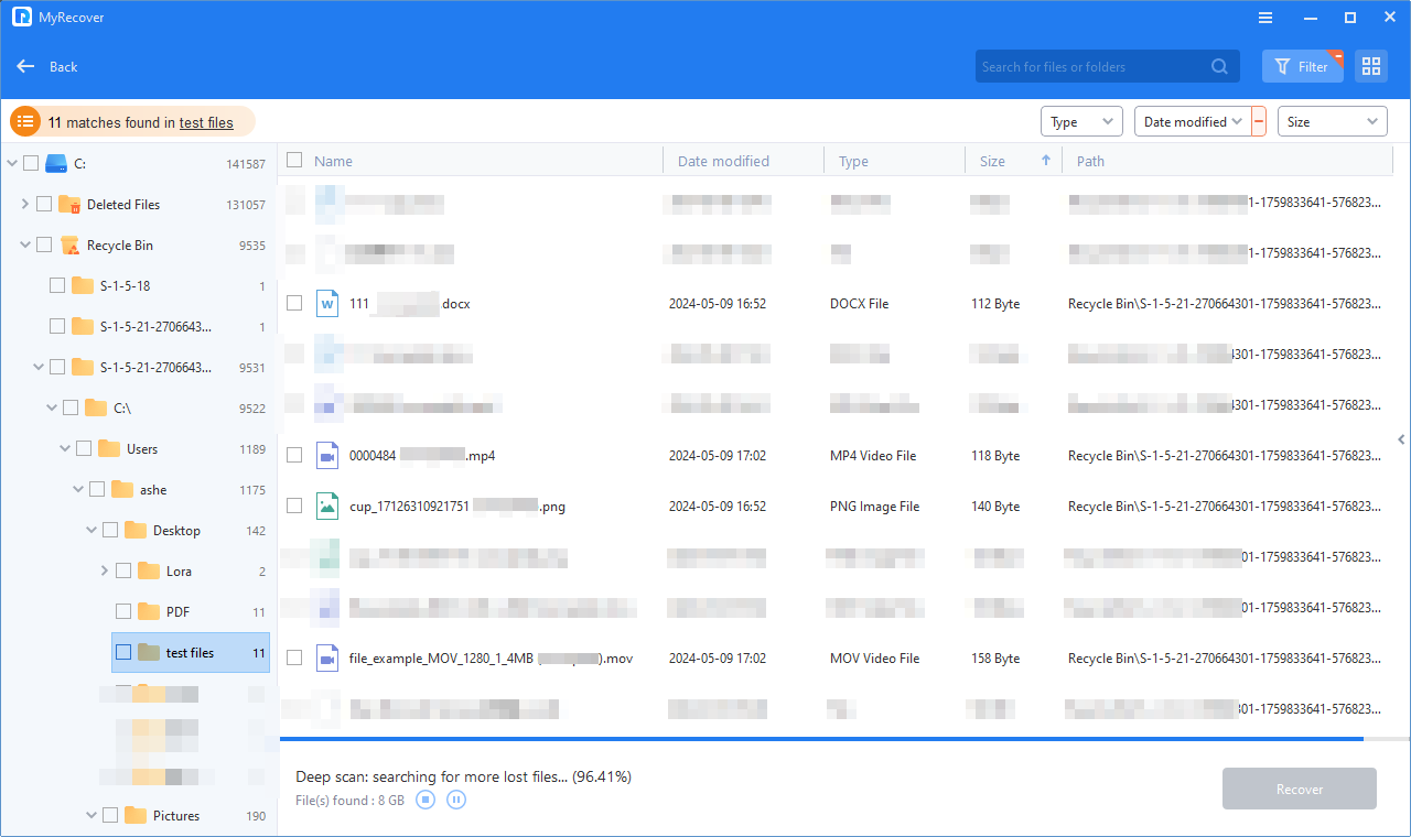 Recovery Data Software for PC – Test MyRecover