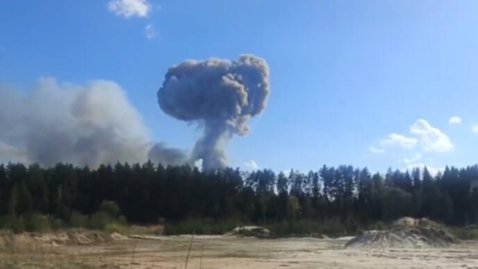 Russian army reports blasts at military depot near Moscow